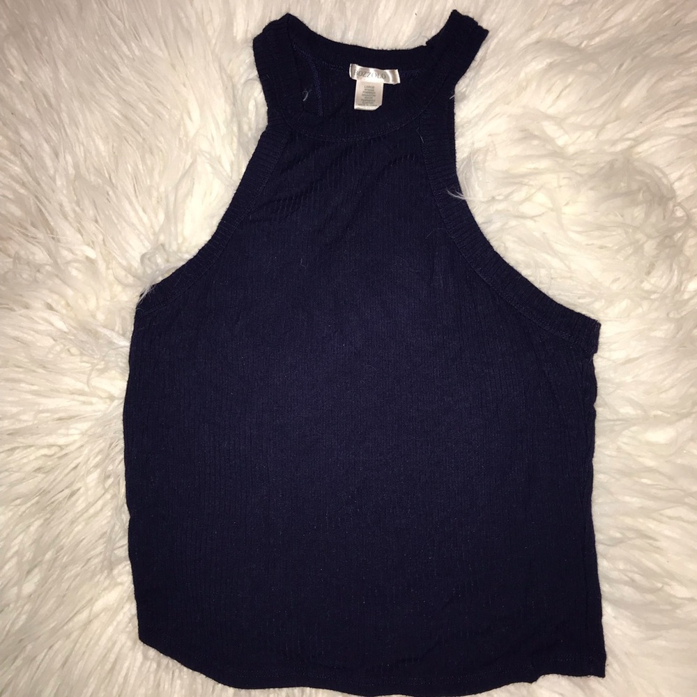 Navy blue crop top